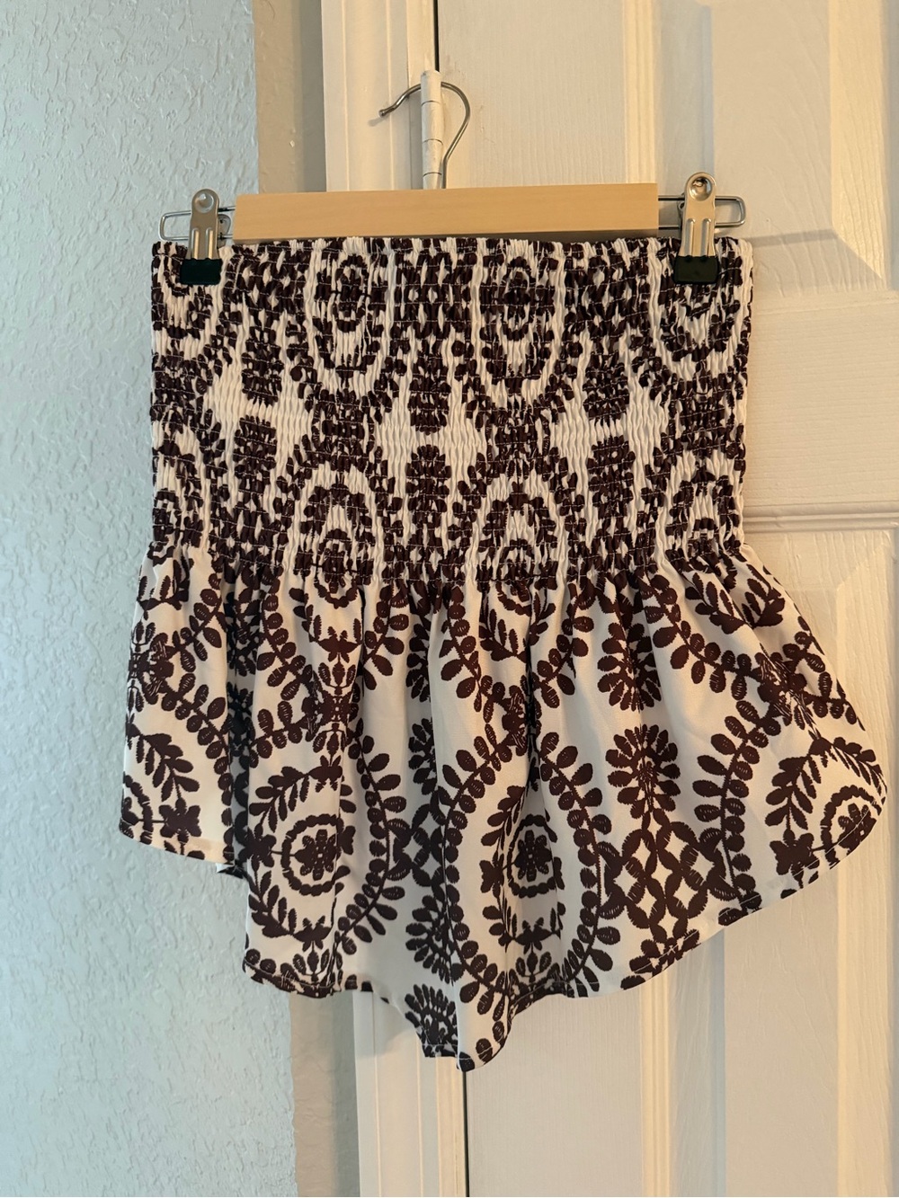 SHEIN White & Brown Mini Tube Top